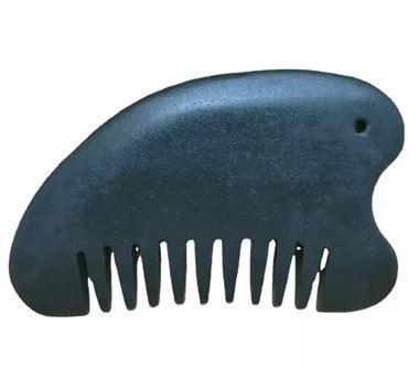 Blcak Bian kameni češljevi oblik Gua Sha alat