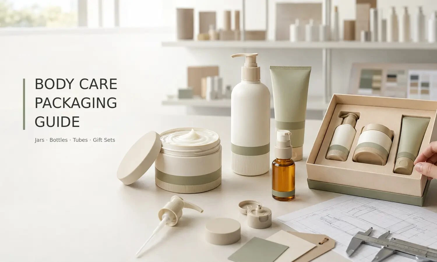 Private label body care packaging guide with jars bottles tubes and gift sets Private label body care packaging guide with jars bottles tubes and gift sets
